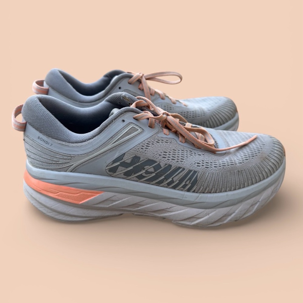 Hoka One One Bondi 7 Women's Running Shoe Harbor Mist Sharkskin (1110519)